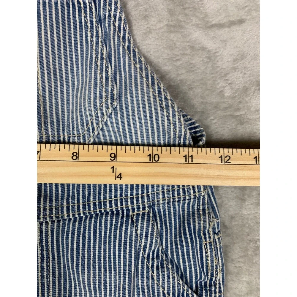 OshKosh Bgosh Kid 4T Blue Hickory Stripe Vestbak Denim Overalls Toddler Railroad